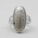 925 Sterling Silver Golden Pyrite Rings