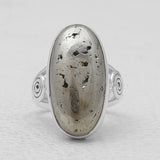 925 Sterling Silver Golden Pyrite Rings