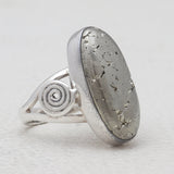 925 Sterling Silver Golden Pyrite Rings