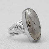 925 Sterling Silver Golden Pyrite Rings