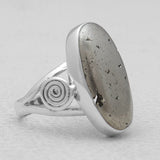 925 Sterling Silver Golden Pyrite Rings