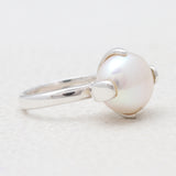 South Sea Pearl Silver Rings