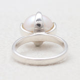 South Sea Pearl Silver Rings