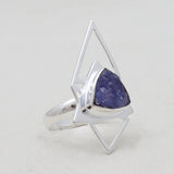 Rough Tanzanite Silver Rings