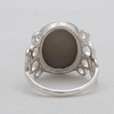 Titanium Druzy Silver Rings