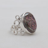 Titanium Druzy Silver Rings