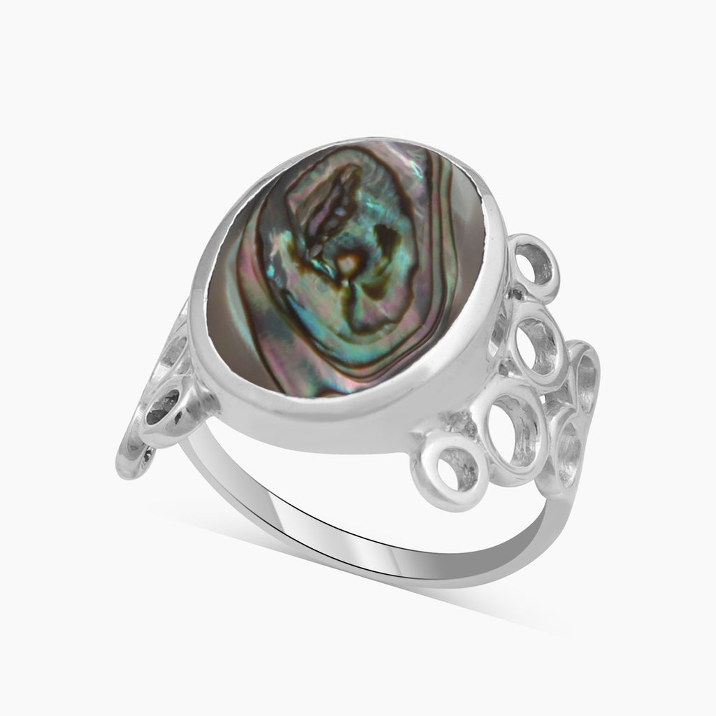 Titanium Druzy Silver Rings