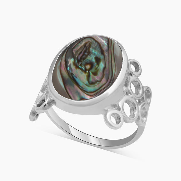 Titanium Druzy Silver Rings
