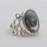 Titanium Druzy Silver Rings