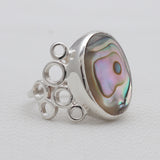 Titanium Druzy Silver Rings