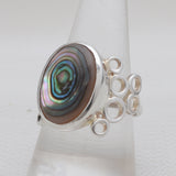 Titanium Druzy Silver Rings