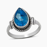 Green Amethyst Silver Rings