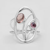 Tourmaline Silver Rings