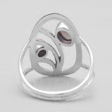 Tourmaline Silver Rings