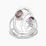 Tourmaline Silver Rings