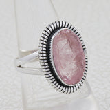 925 Sterling Silver Morganite Ring Jewelry