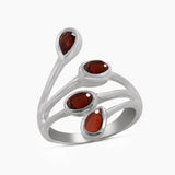 Natural Peridot Silver Rings