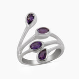 Natural Peridot Silver Rings