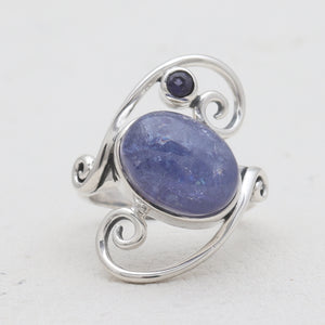 Tanzanite Silver Designer Rings