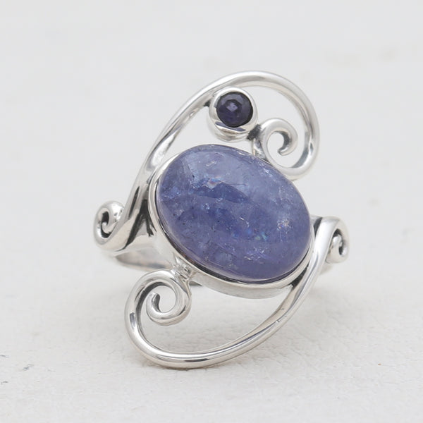 Tanzanite Silver Designer Rings