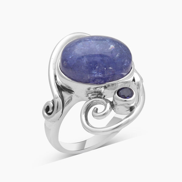 Tanzanite Silver Designer Rings