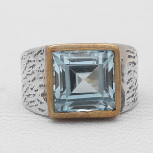 Blue Topaz Silver Rings