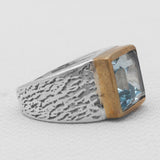 Blue Topaz Silver Rings