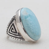 925 Sterling Silver Larimar Rings