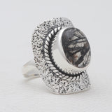 Golden Rutilated Quartz Silver Rings