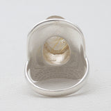 Golden Rutilated Quartz Silver Rings