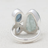 Rough Bear Quartz Silver Rings