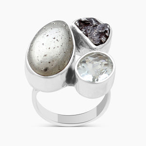 Pyrite Silver Rings