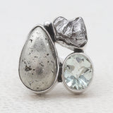 Pyrite Silver Rings