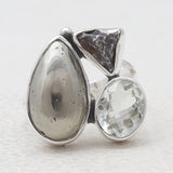 Pyrite Silver Rings