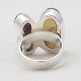 Rough Bear Quartz Silver Rings