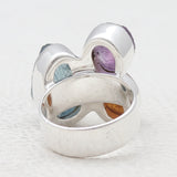 Rough Bear Quartz Silver Rings