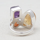 Rough Bear Quartz Silver Rings