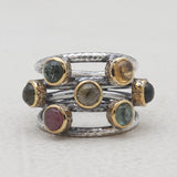 925 Sterling Silver Tourmaline Rings