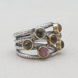 925 Sterling Silver Tourmaline Rings