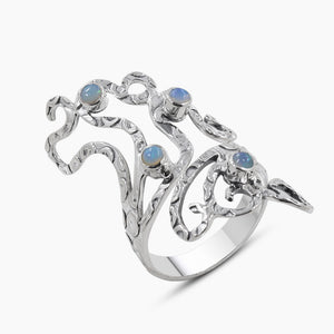 Multi Tourmaline Sterling Silver Rings