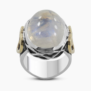 Rainbow Moonstone Sterling Silver Rings