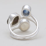 925 Sterling Silver Pyrite Druzy Rings