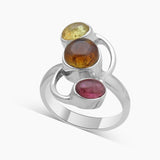 Tourmaline Silver Rings