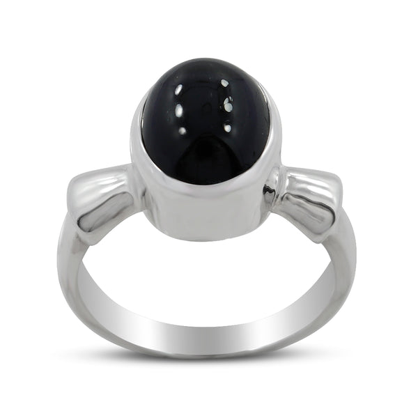 925 Sterling Silver Black Star Ring