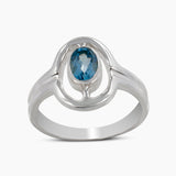 Natural Rainbow Moonstone Silver Rings