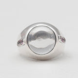 Crystal & Ruby Silver Rings