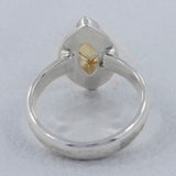 Natural Citrine Gemstone Silver Ring