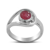 Tourmaline Cabochon Sterling Silver Gift Ring