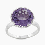 Natural Amethyst Silver Rings