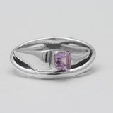 Amethyst Silver Rings